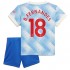 Camisola Manchester United Bruno Fernandes 18 Criança Equipamento Segundo 2021-2022 Manga Curta